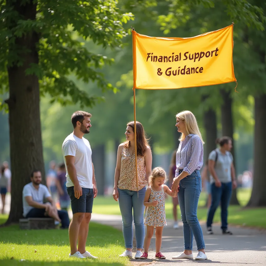 Tým odborníků poskytujících finanční podporu rodinám.